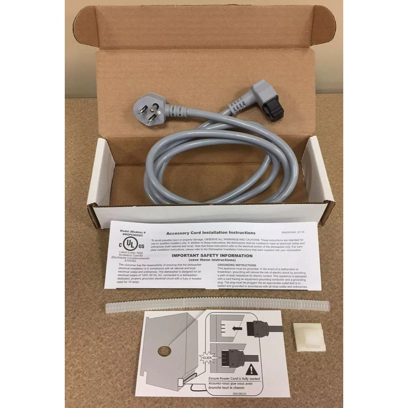 Bosch SMZPC002UC Dishwasher Power Cord 3 Prong Mains Plug with