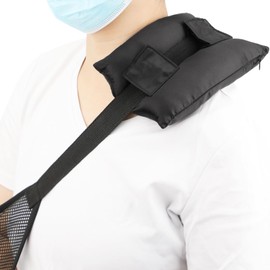 BNRendles Satin Neck Pad Strap Cushion for Arm Sling Pillow Comfort Support Padding Rotator Cuff Replacemet Surgery Elbow Brace Carry Padded Cover Broken Wrist Hand Injury, Black