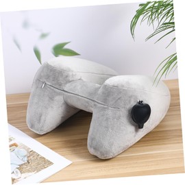 Zerodeko Inflatable Travel Neck Pillow with Hood U Shaped Headrest for Comfortable Support Lightweight and Portable Travel Essential Removable Cover for Easy Cleaning Material