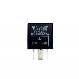 JZK LED lamp flasher indicator relay, 12V 3 Pin turn signal flasher, B.L.E type, load independent CF13, Adjustable indicator relay for car vehicle motorcycle