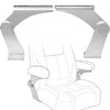 HWHongRV Aluminum Boat Pivot Flip-Up Armrest Set Provides 80º Rotation