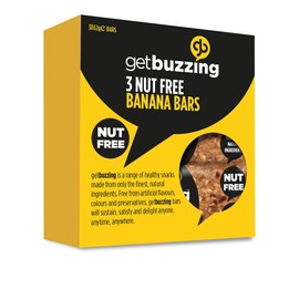 Getbuzzing Nut Free Banana Flapjacks, 3x62g