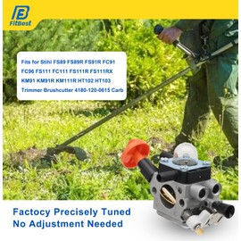 FitBest FS91 Carburetor 4180-120-0615 for Stihl FS91R FC91 FC96 FS111 FC111 FS89 HT102 HT103 KM91 KM91R KM111R Trimmer Brushcutter