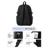 Aesthetic Black School Backpack for Women Men College Backpack With