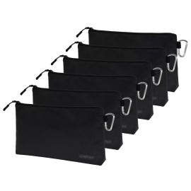 Coreflex 6 Pack Tool Pouch Zipper Bag, Small Tool Bag, Multipurpose Storage, Blk