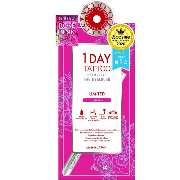 K-Palette 1DAY TATTOO Pro Cast The Eyeliner RP, Rose Pink,