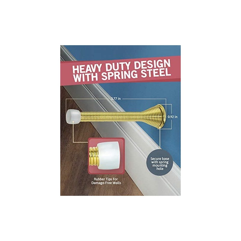 Jack N'Drill (3 ⅛) Rigid Door Stop (12 Pack) -