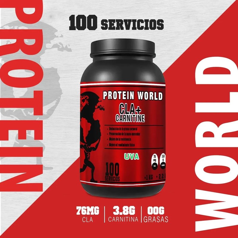 Cla Carnitina World Suplementos 1kg Pre Entreno 200serv