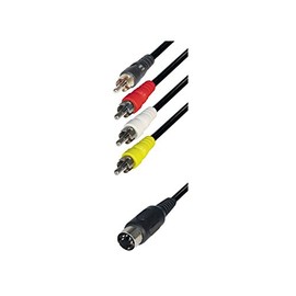 Transmedia AVK115 Audio/Video Cable 4x RCA Male to DIN5 Male for Audio Transmission 1.5 m