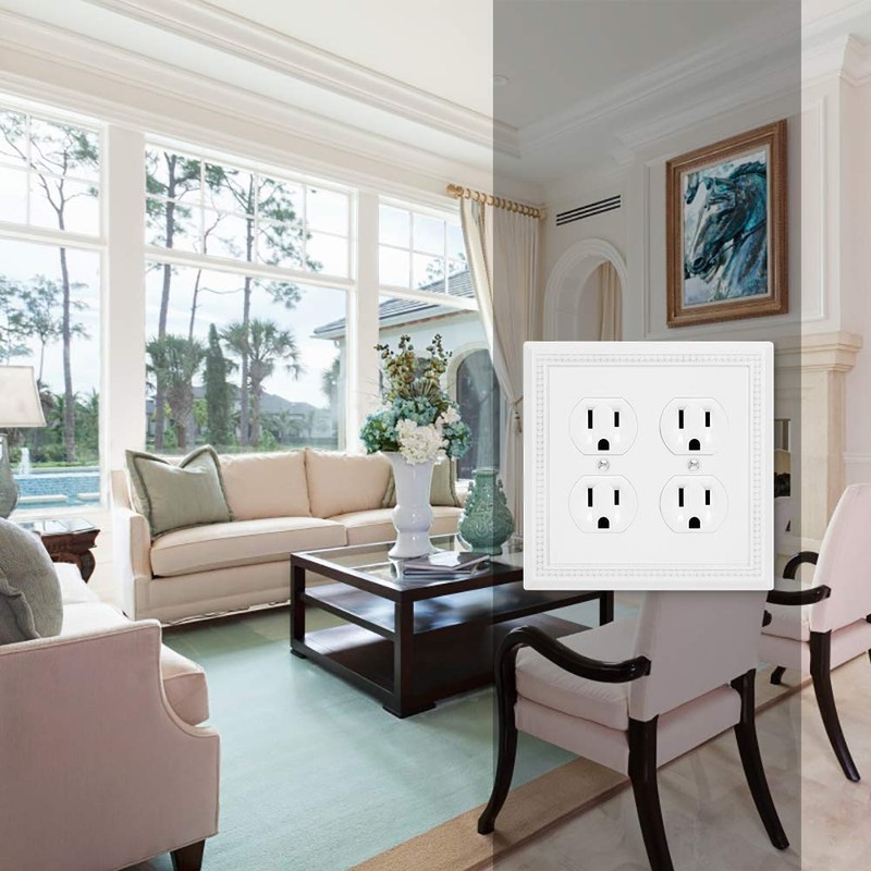 Sunken Pearls Decorative Wall Plate Switch Plate Outlet Cover, Durable