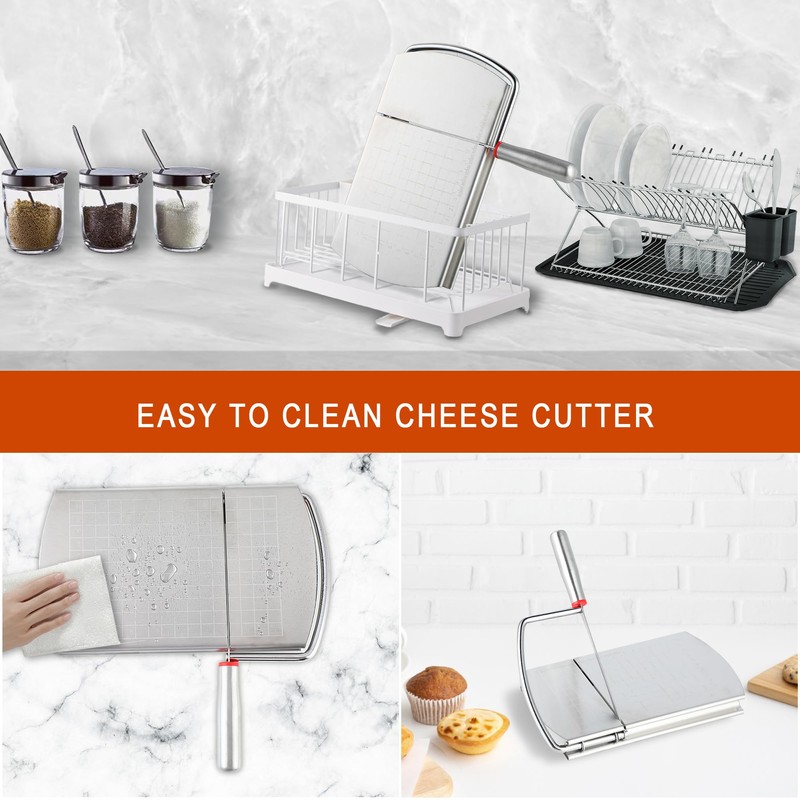 Cheese Slicer with 2 PCS Cheese Knife, Multipurpose Cheese Cutter