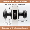 Copper Creek Black Door Knobs - Round Colonial Knob, 2
