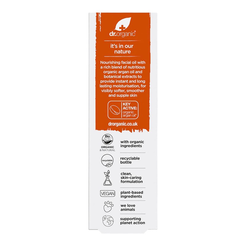 Dr Organic Moroccan Argan Oil Facial Oil, 30ml