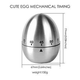 Betterlifewj Metal Egg Kitchen Timer. 60 Minutes Countdown. Cooking Timer. Learning Timer and Other Scenes.