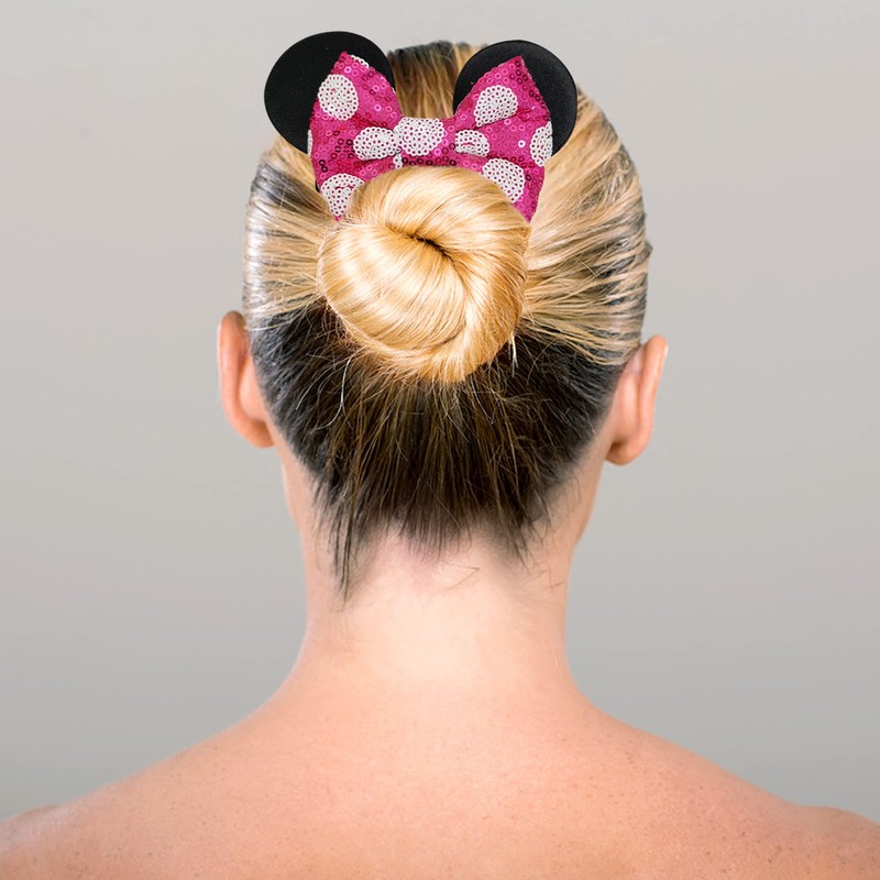 Styla Hair 2pk Mouse Ear Scrunchies for Kids Velvet Hair