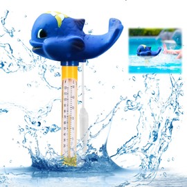 Floating Pool Thermometer, Floating Pool Thermometer, Water Temperature Thermometer, Swimming Pool Thermometer with Cord, for Indoor and Outdoor Pools, Aquariums, Fish Ponds (C)