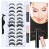 Magnetic Eyelashes, Magnetic Liquid Eyeliner, 3D Thick Long Fluffy Artificial