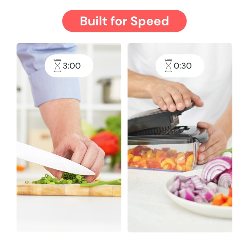 Fullstar The Original Pro Chopper - Vegetable Chopper and Spiralizer,