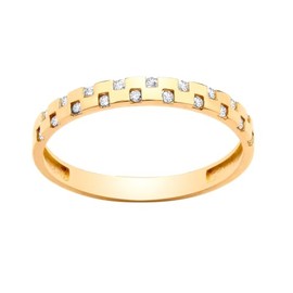 Old English Jewellers 9ct Yellow Gold 0.10ct Eternity Wedding Ring size J K L M N O P Q R S T U (M)