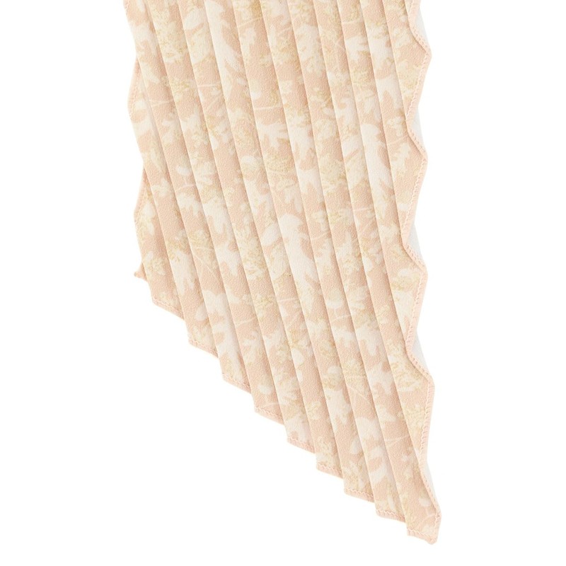 Lope Picnic GIN21020 Women's Leaf Print Pleated Multi Scarf, khaki