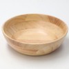 Nitori 8964235 Wooden Bowl, Round Bowl, Rubber, 7.1 inches (18