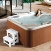 Foldable Spa Hot Tub Steps, Non-Slip 2 Step Stool Pool