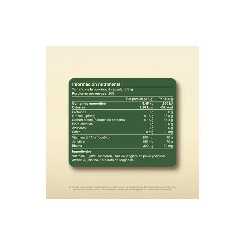 Vitamina E Biotina Pura Con 200 Capsulas Vitalbotanics