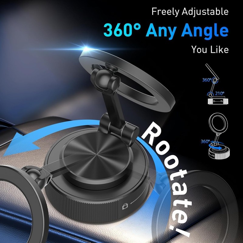 OPVICAM Car Phone Holder for Magsafe [Strongest Suction & Magnetic]