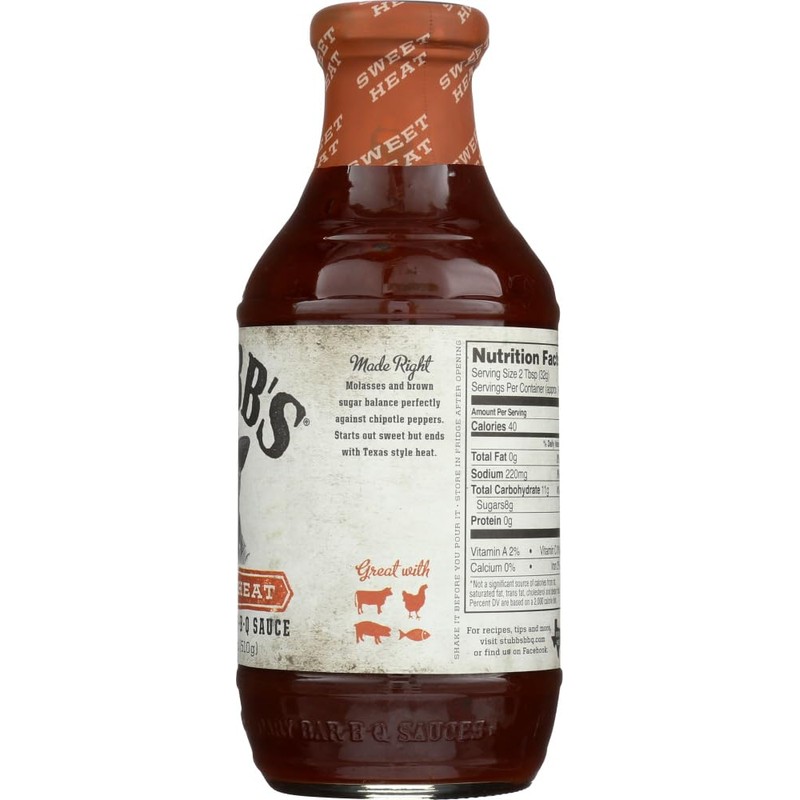 Stubb's Sweet Heat Bar-B-Q Sauce 18 oz (Pack of 3)