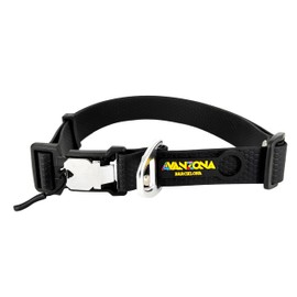 Waterproof Dog Collar, Quick Release Magnetic Clasp. L. Black