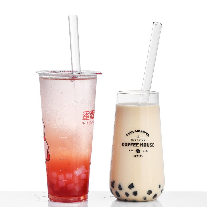 ALINK Reusable Clear Boba Straws, 10 in x 12 mm