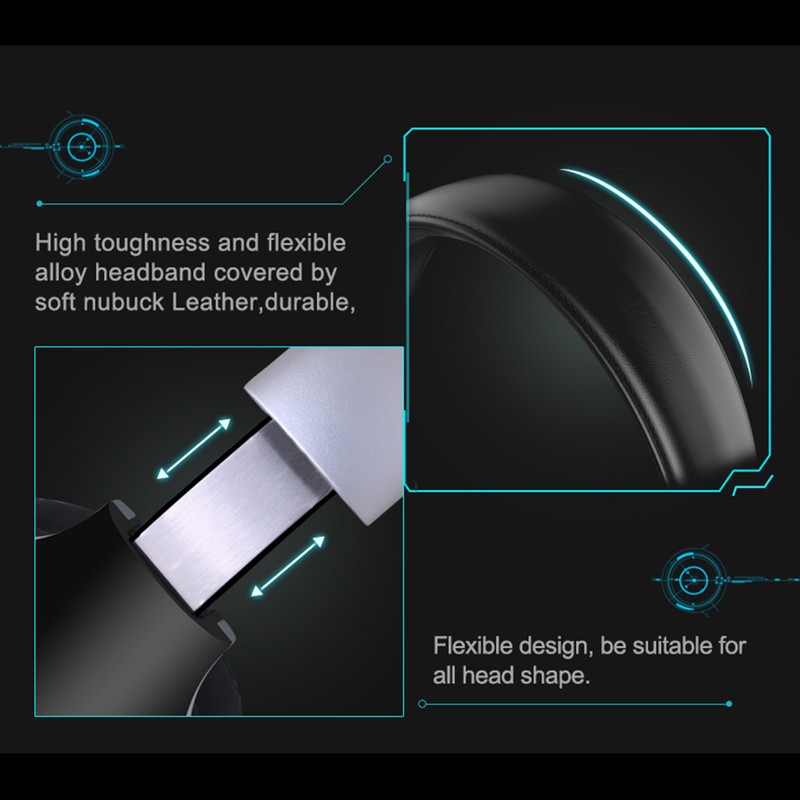 Phone Computer Headset With Microphone Wireless BT Comfortable Gaming Headset