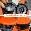 3+1+1 PCS Strimmer Spool,Strimmer Spool,Replacement Strimmer Line,Replacement Spool Caps,ompatible with