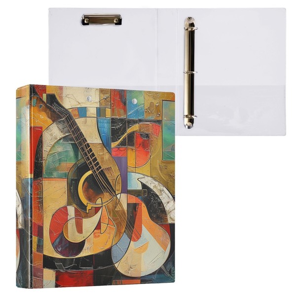 Abstract Guitar Abstract Modern Art 3 Ring Binder 1.5" Decorative