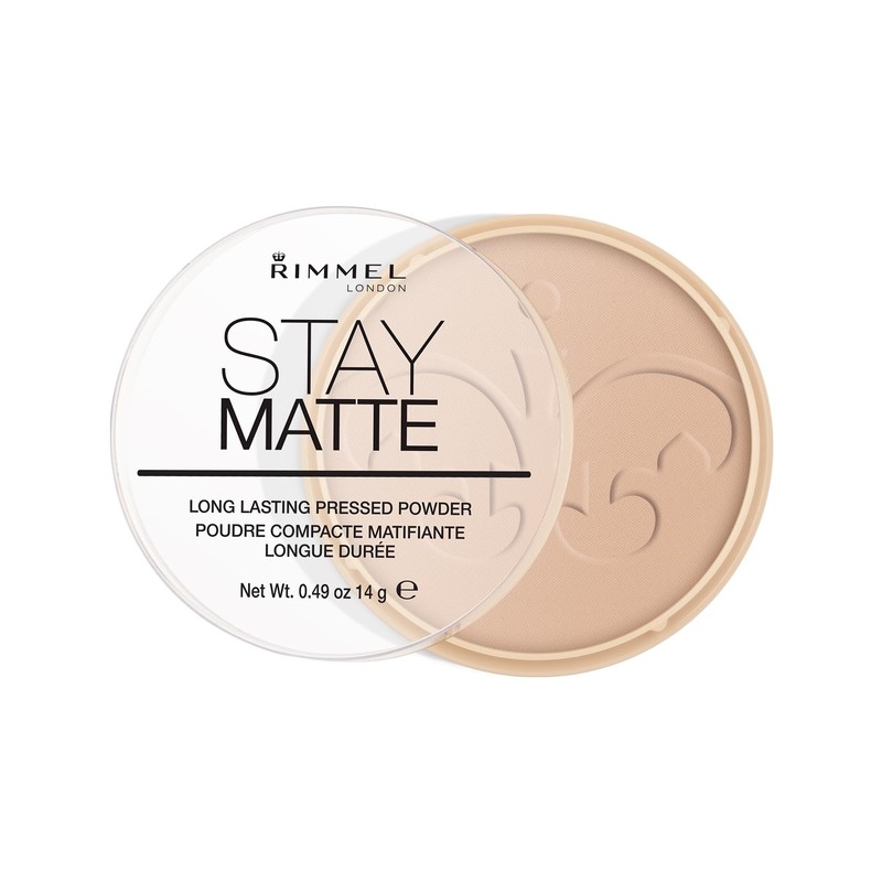 Rimmel London Cipria Compatta Stay Matte, Polvere Opacizzante a Lunga