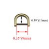 Hahiyo D-Rings with Screw Shackle Horseshoe U Shape Key Ring