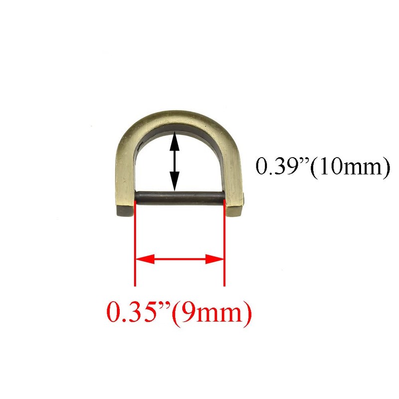 Hahiyo D-Rings with Screw Shackle Horseshoe U Shape Key Ring