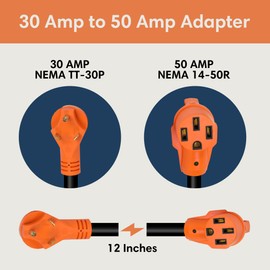 30 Amp to 50 Amp RV Dogbone Adapter