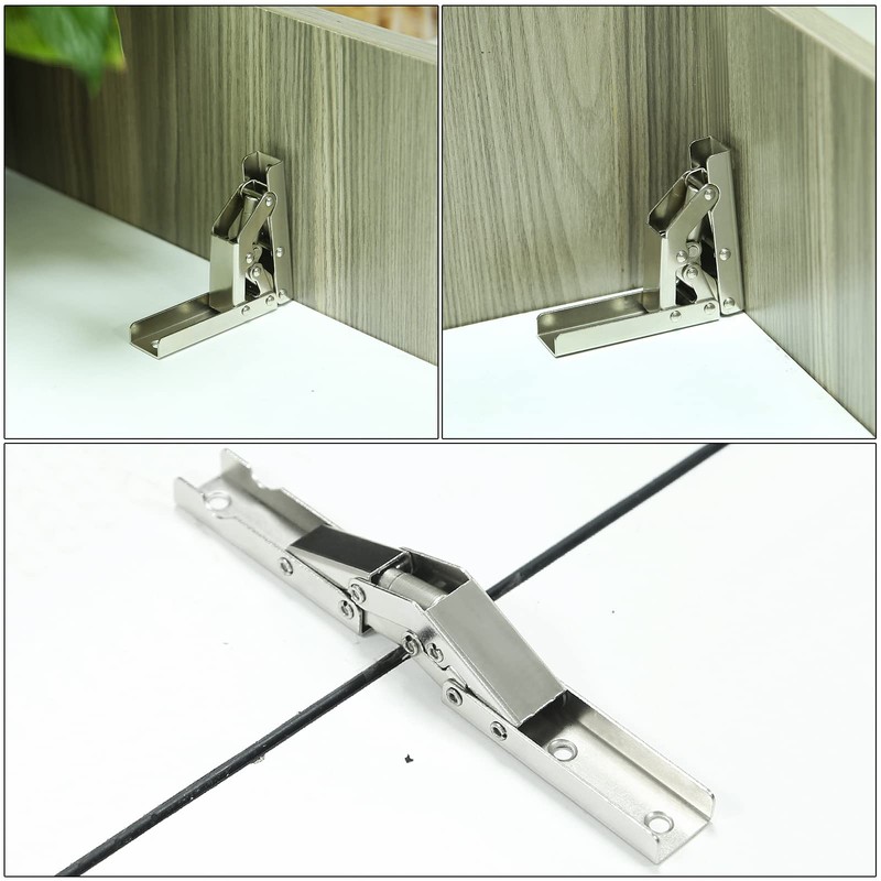 HOJLKLD 90 Degree Folding Shelf Hinge 2 Pack Hidden Bracket