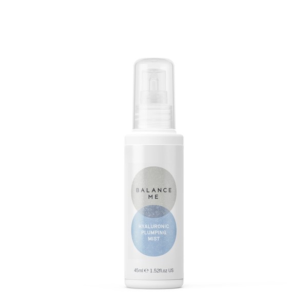 Balance Me Hyaluronic Plumping Mist, Face Toner, Hydrate & Plump Dry, Lacklustre Skin, Cool Hot Flushes, Calming Effect for All Skin Types, 100% Natural, Vegan & Cruelty-Free, 45ml