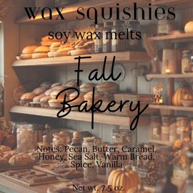 Wax Squishies - 7.5 oz Variety of Scents! Squeeze Wax, Squeezable Wax Melts home fragrance amazing scents:_Fall Bakery