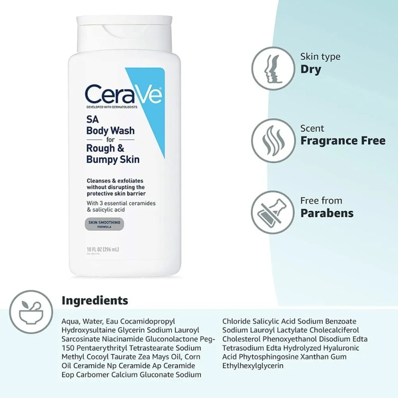 Cerave Gel Ducha Antirrugosidad