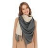 MaaMgic Women's Two Tone Stole with Cotton Pashmina Autumn Winter