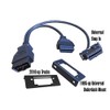 Mobilistics OBD2 Y Adapter/Splitter Extension Cable GPS Universal Snap-in Or