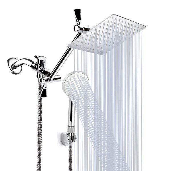Shower Head, 8 Inch High Pressure Rainfall Shower Head/Handheld Shower
