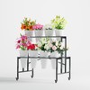 Zhongma Flower Bar Stand Display shelf with White Buckets for