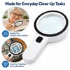 30X Handheld Magnifying Glass for Reading – 12 LED Illuminated