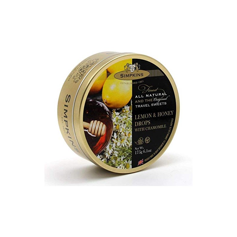 Simpkins Travel Sweets Lemon & Honey with Chamomile Drops Tin