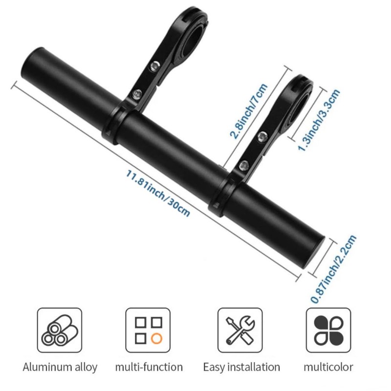 Bike Handlebar Extension Aluminum Alloy Bicycle Handlebar Extender Double Bike
