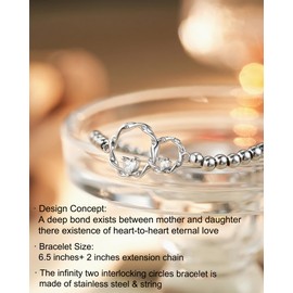Tarsus Birthday Gifts for Mom from Daughter Unique Mom Birthday Gifts Ideas Mom Bracelet, average, Silver